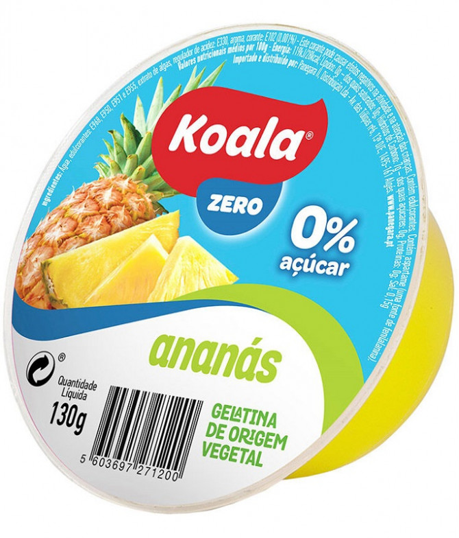 Koala Gelatina 0% Azúcar Piña 130gr T