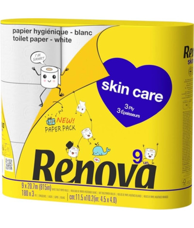 Renova Papel Higiénico SkinCare 3C 9un T