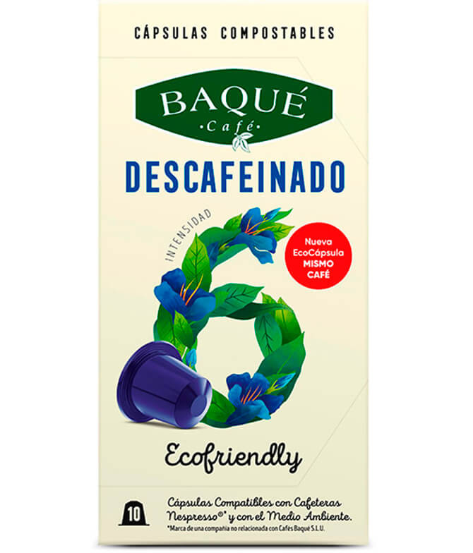 Baqué Café Descafeinado Ecofriendly 10un