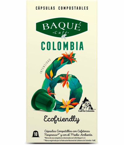 Baqué Café Colombia Ecofriendly 10un