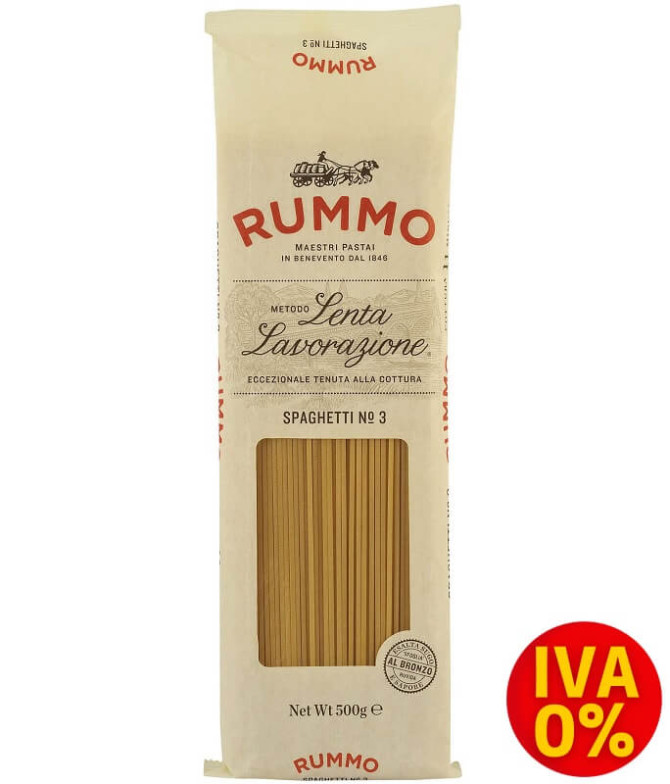 Rummo Massa Spaghetti Nº3 Integral BIO 500gr