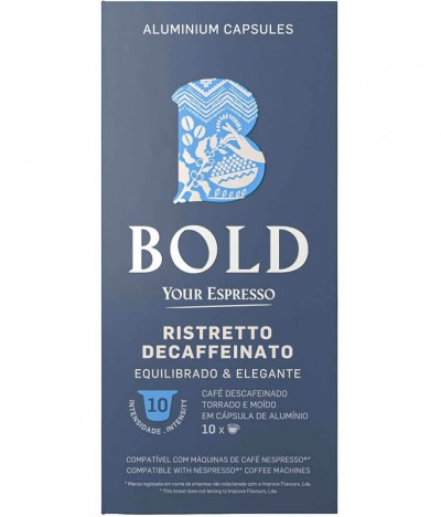 Bold Ristretto Descafeinato Café Comp Nespresso 10un
