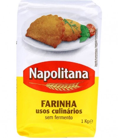 Napolitana Farinha Sem Fermento 1Kg