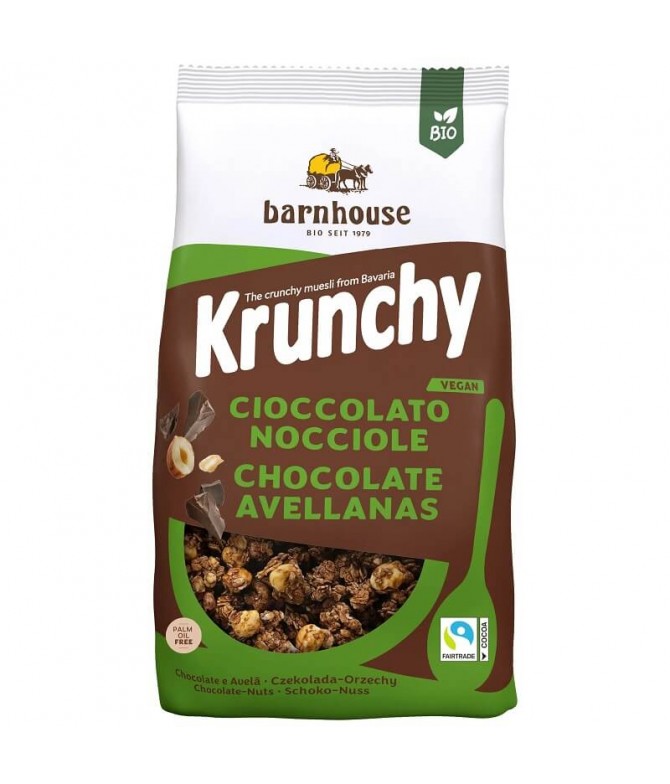 Barnhouse Krunchy Muesli Chocolate Avelã BIO 375gr