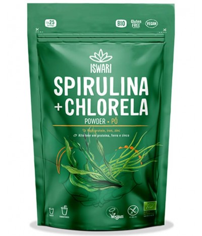 Iswari Spirulina Clorela Pó BIO 125gr