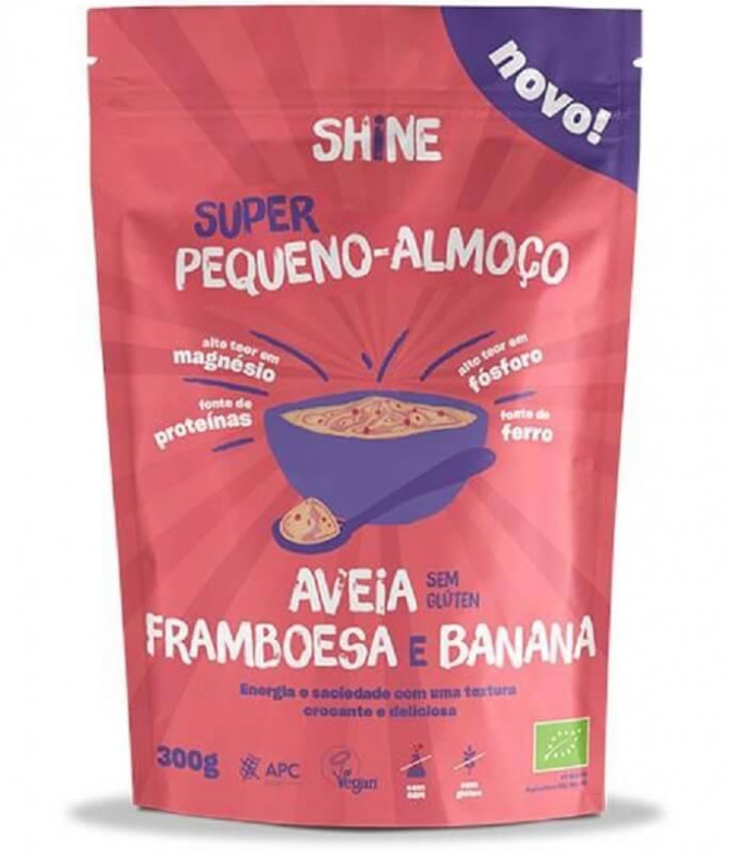 Shine Super Peq-Almoço Aveia Framboesa Banana BIO 300gr