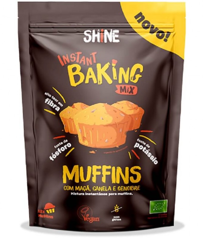 Shine Mix Muffins Maçã Canela Gengibre BIO 350gr