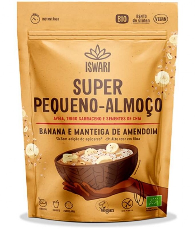 Iswari Super Peq-Almoço Banana Manteiga Amendoim BIO 360gr