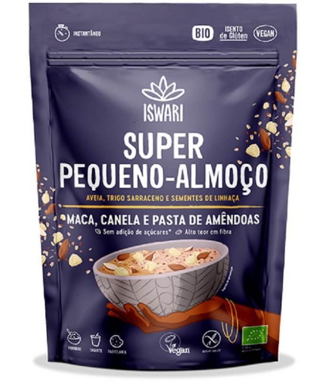 Iswari Super Peq-Almoço Maca Canela Pasta Amêndoa BIO 360gr