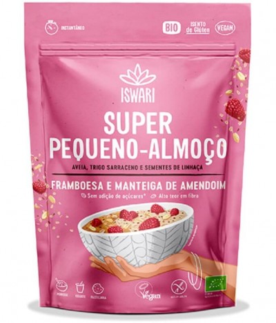 Iswari Super Peq-Almoço Framboesa Manteiga Amendoim BIO 360gr