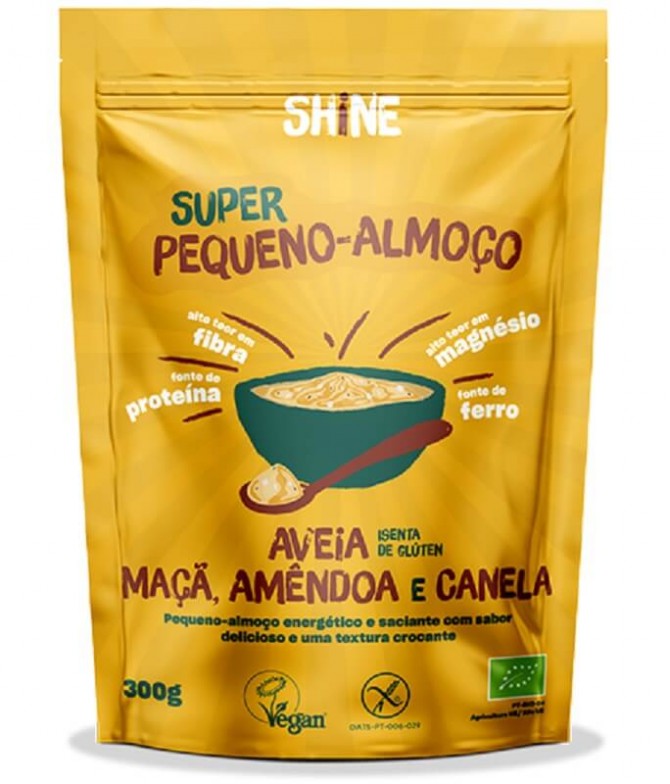 Shine Super Desayuno Avena Manzana Almendra Canela BIO 300gr T