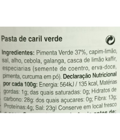 Chef's Choice Pasta Caril Verde 220gr