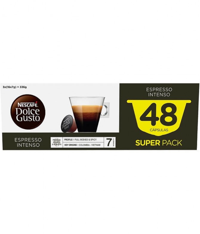 PACK 3 Nescafé Dolce Gusto Espreso Intenso 48un