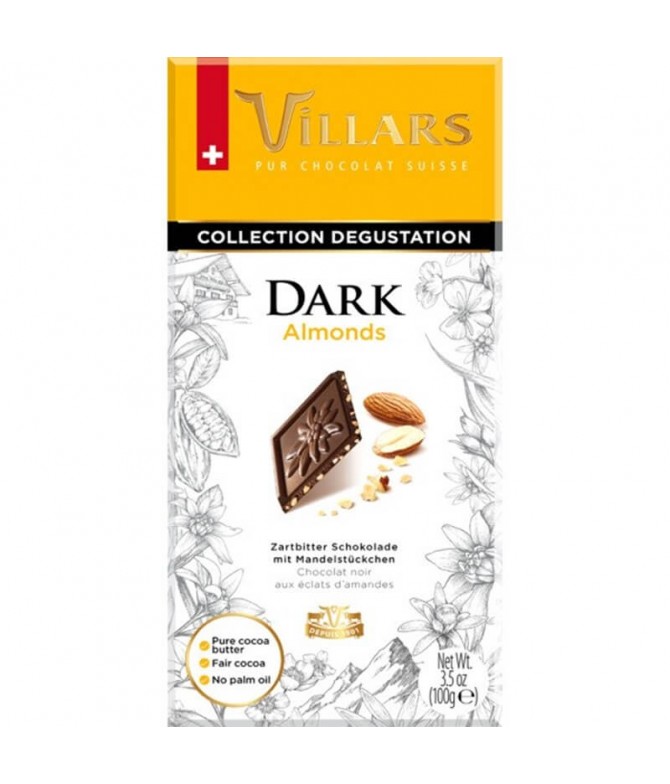 Villars Chocolate Negro Almendra 100gr T