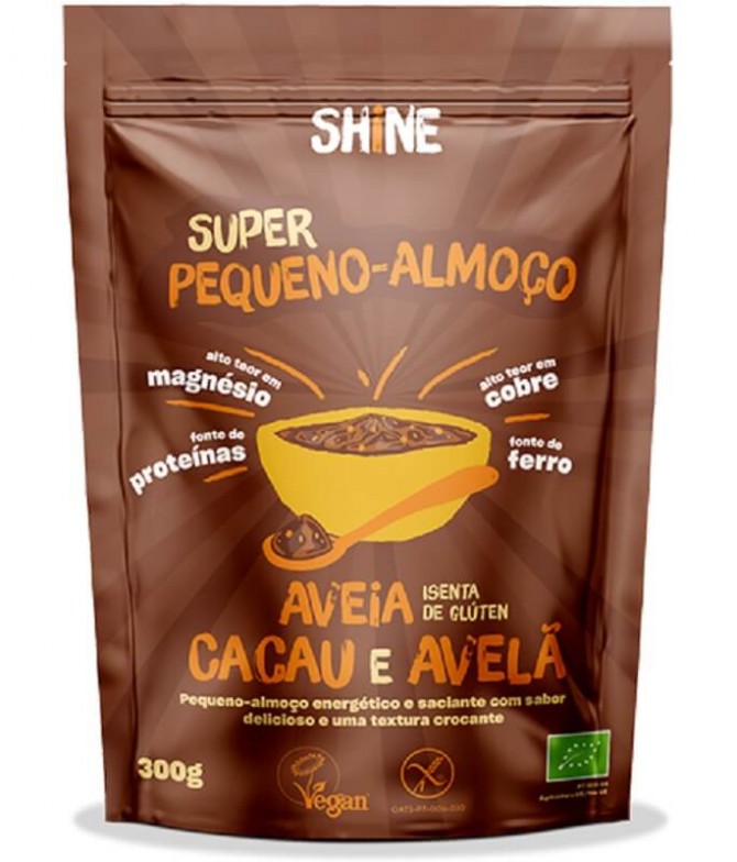 Shine Super Peq-Almoço Aveia Cacau Avelã BIO 300gr