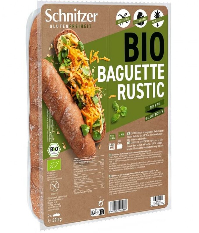 Schnitzer Baguete Rústica BIO 2x100gr T