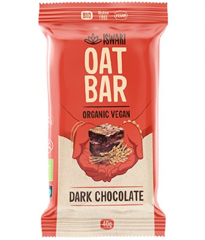 Iswari Barrita Aveia Chocolate Preto BIO 40gr