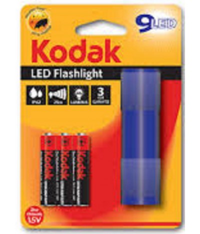 Linterna LED Flashlight AZUL + 3 Pilas AAA