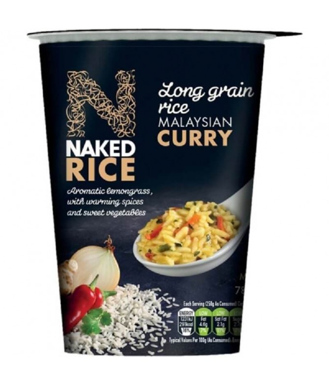 Naked Rice Arroz Malásia Caril 78gr