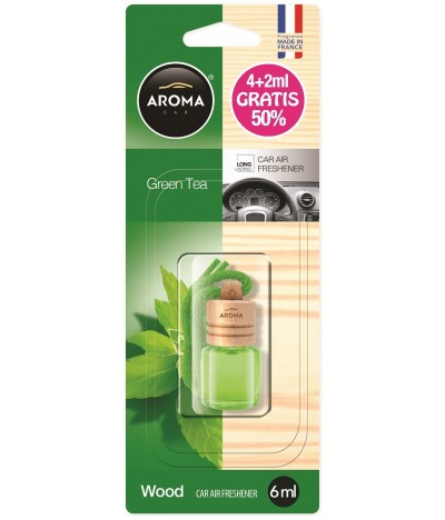 Aroma Car Ambientador Auto WOOD Green Tea 4ml+2ml