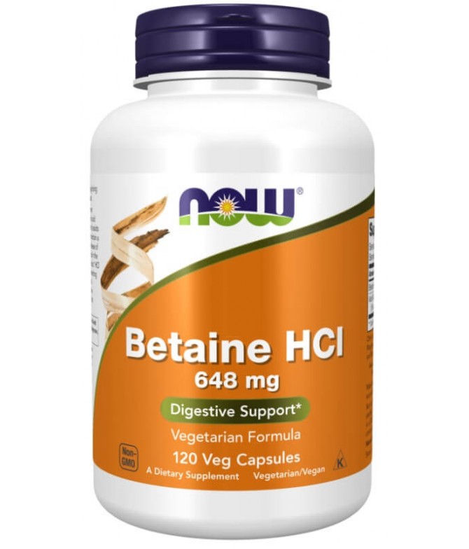 Now Betaine HCI 648mg 120un T