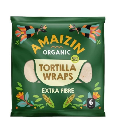 Amaizin Tortilha Wrap Extra Fibra BIO 6un