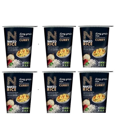 PACK 6 Naked Rice Arroz Malasia Curry 78gr T