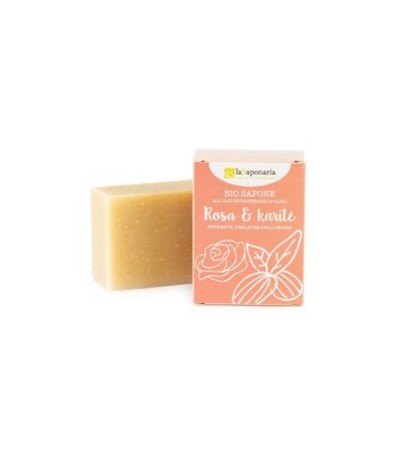 La Saponaria Jabón Rosa Karité Nutritivo BIO 100gr T