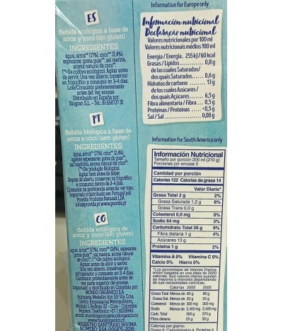 Isola Bio Bebida Arroz Coco 1L T