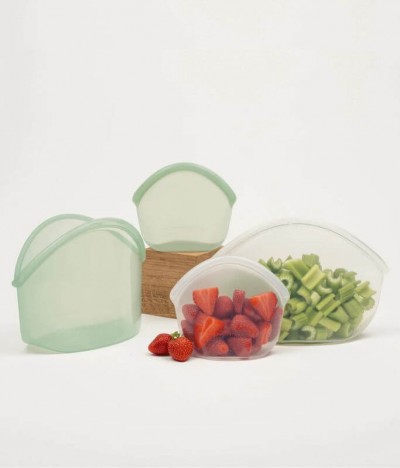 Food Huggers Bolsa Silicone Transparente 900ml 1un