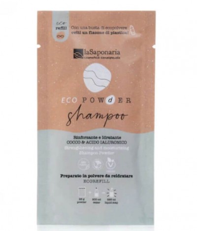 La Saponaria EcoPolvo Champú Coco Ácido Hialurónico 25gr T