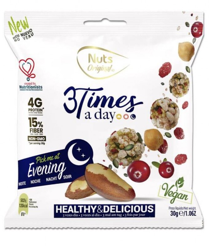 3 Times a Day Evening Frutos Secos 30gr T