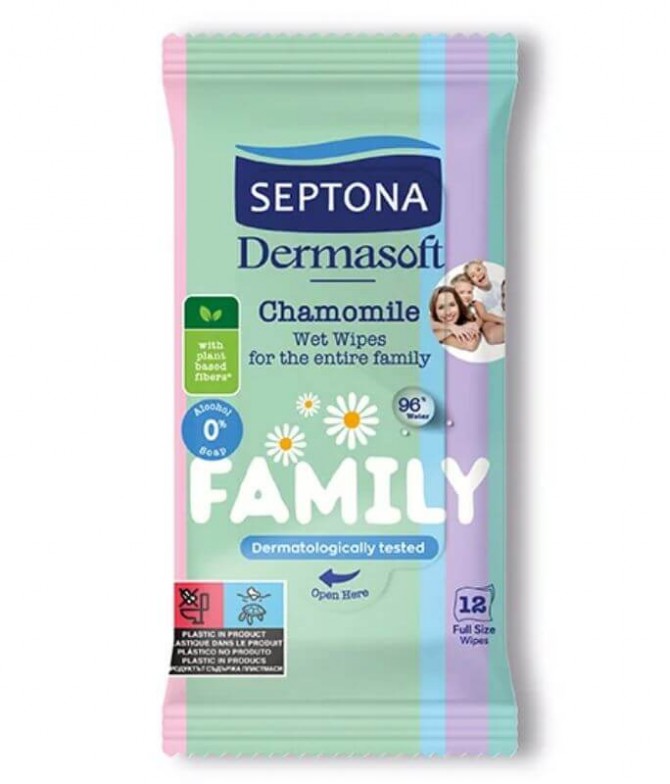 Septona Dermasoft Family Toallita 12un T