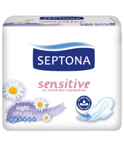 Septona Sensitive Compresa Noche 8un T