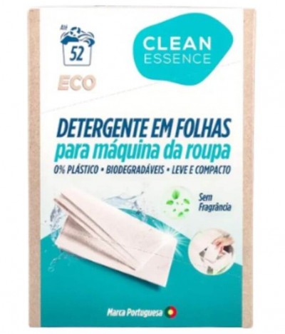 Clean Essence Eco Tiras Máquina Roupa Sem Fragrância 26un