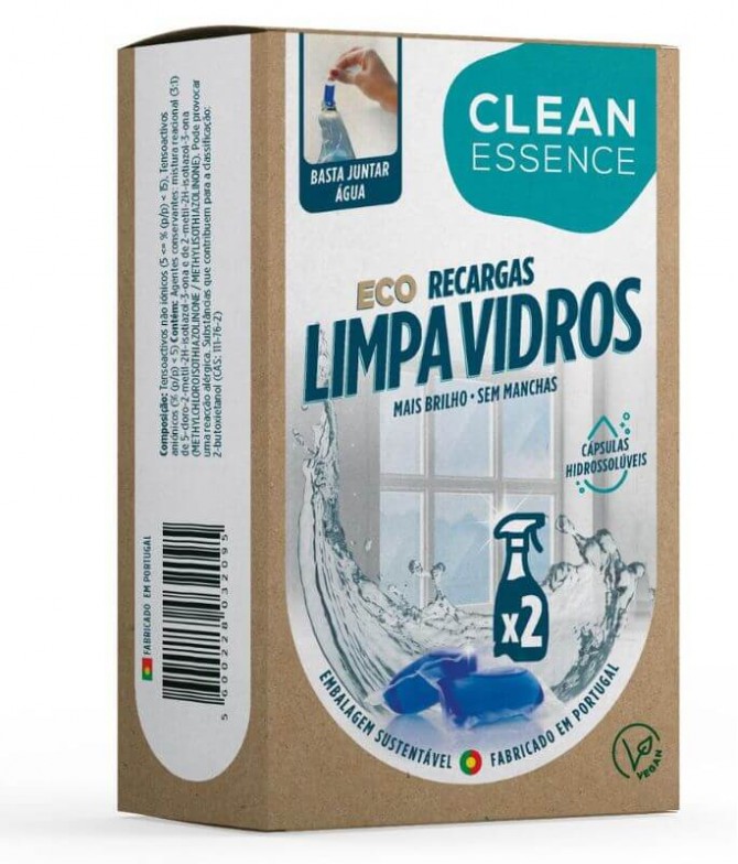 Clean Essence Eco Recarga Limpa Vidros 2un