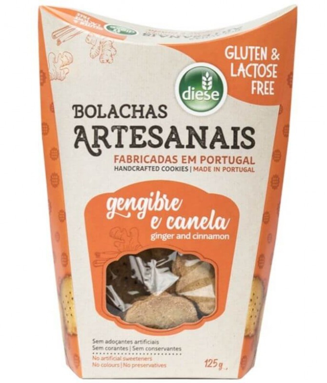 Diese Bolacha Artesanal Gengibre Canela 125gr