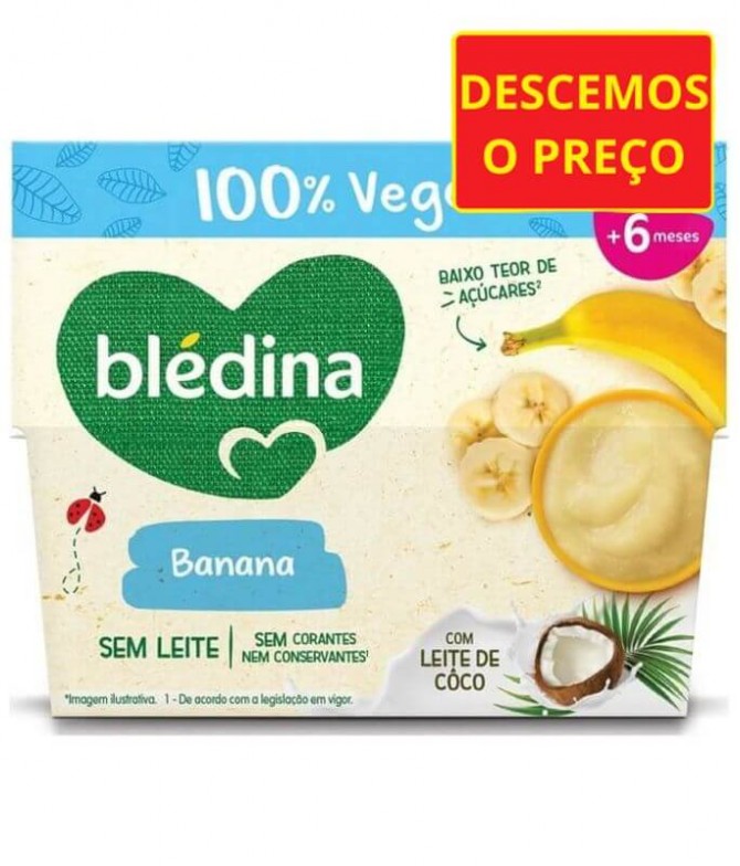 Blédina Banana Leite Coco 4x95gr