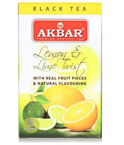 Akbar Chá Preto Lima & Limão 20un