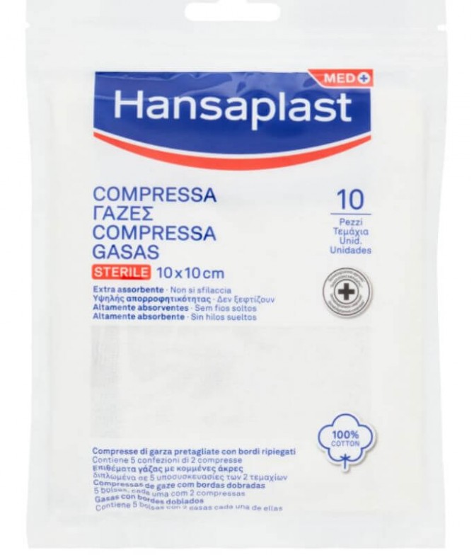 Hansaplast Compressa 10x10cm 10un