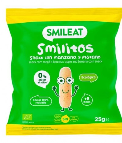 Smileat Smilitos Snack Maçã Banana BIO 25gr