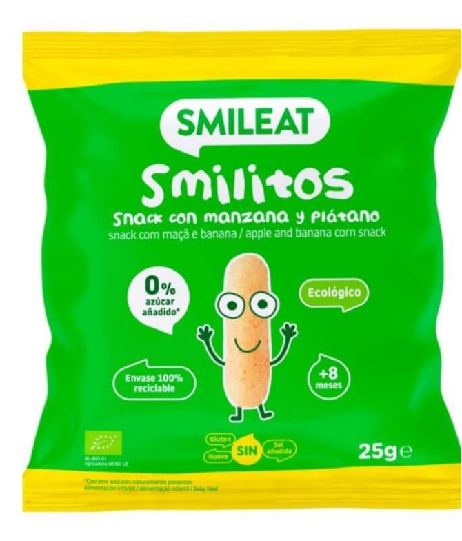 Smileat Smilitos Snack Maçã Banana BIO 25gr