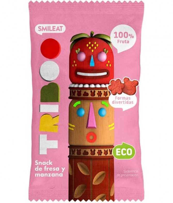 Smileat Triboo Snack Fresa Manzana BIO 25gr T