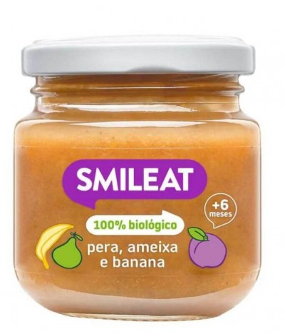 Smileat Puré Pera Ciruela Plátano BIO 130gr T