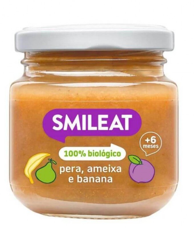 Smileat Puré Pera Ameixa Banana BIO 130gr