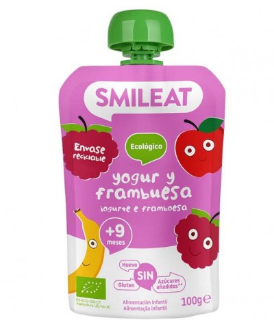 Smileat Iogurte Framboesa BIO 100gr