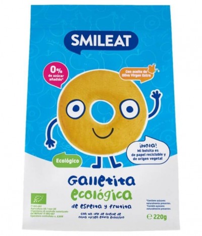 Smileat Bolacha Espelta Fruta 220gr