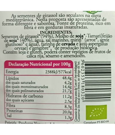 Próvida Semente Girassol Tamari Gengibre BIO 50gr