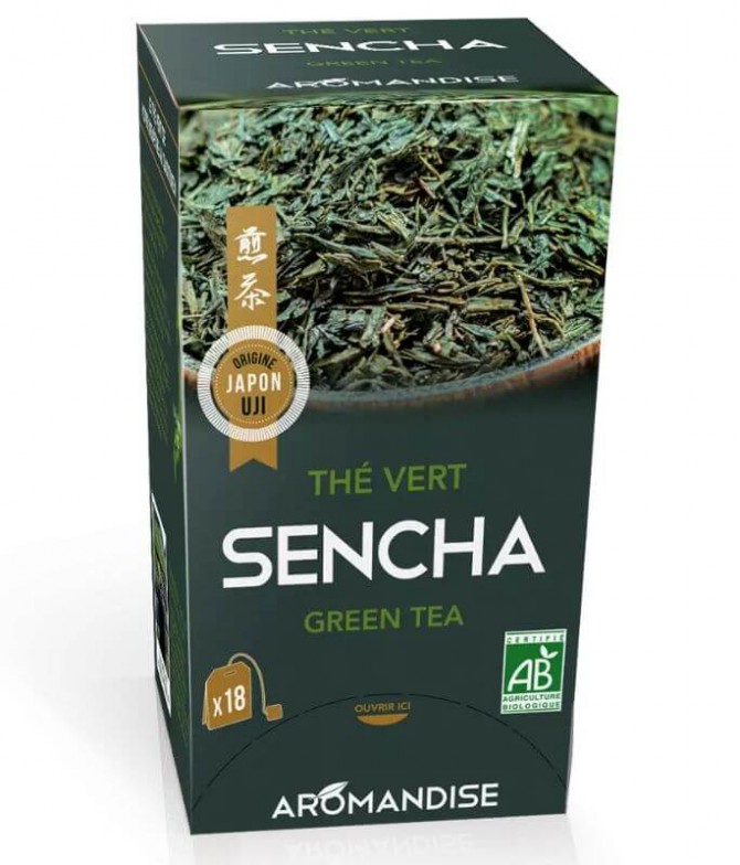 Aromandise Chá Verde Japonês Sencha BIO 18un