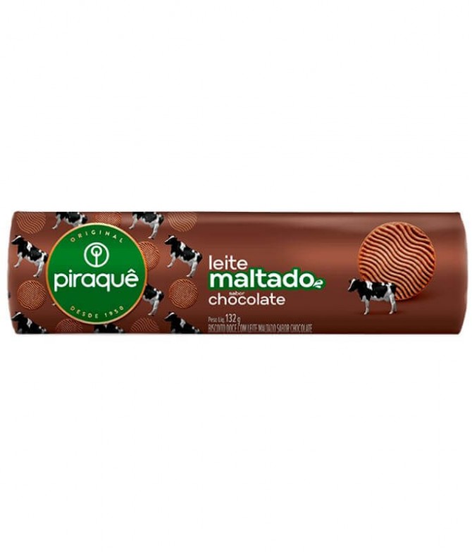 Piraquê Bolacha Leite Maltado Chocolate